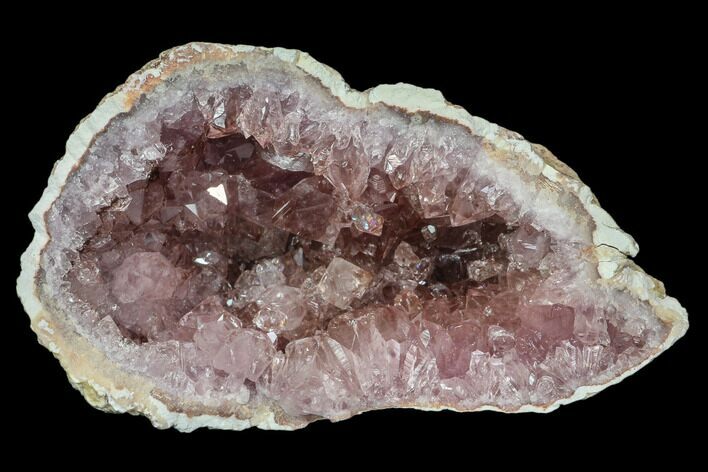 Lustrous, Pink Amethyst Geode Section - Argentina #113316